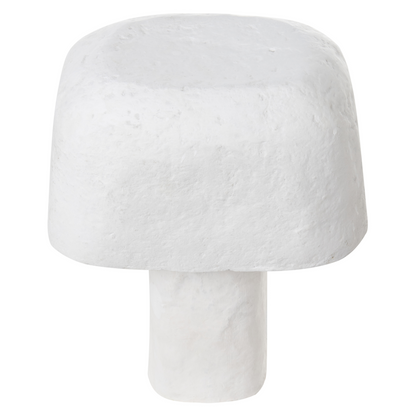 White Paper M?ch? Clay Handcrafted Bedside Table Lamp With Natural Charm