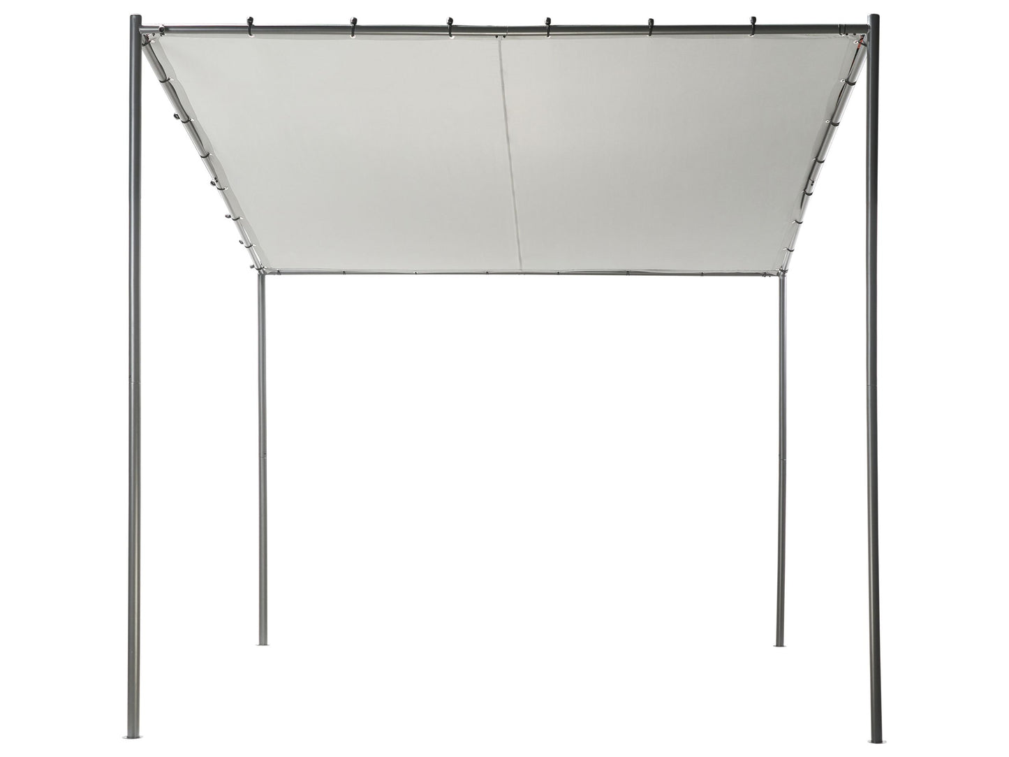 Outsunny Pergola Grey Polyester Steel 282 X 294cm Garden Pavilion