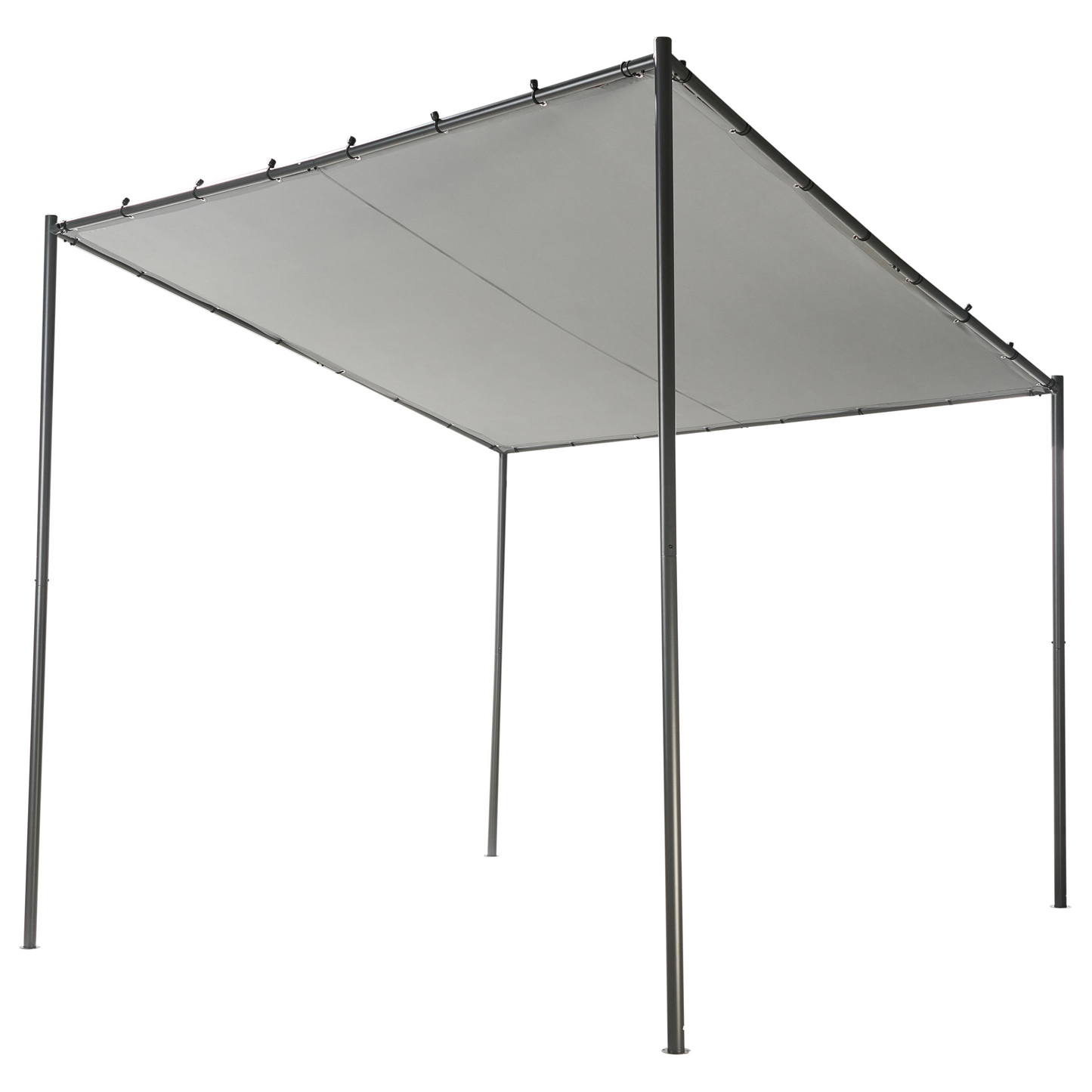 Outsunny Pergola Grey Polyester Steel 282 X 294cm Garden Pavilion