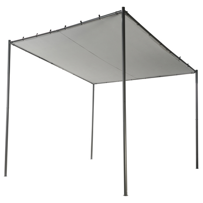 Outsunny Pergola Grey Polyester Steel 282 X 294cm Garden Pavilion