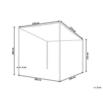 Outsunny Pergola Grey Polyester Steel 282 X 294cm Garden Pavilion