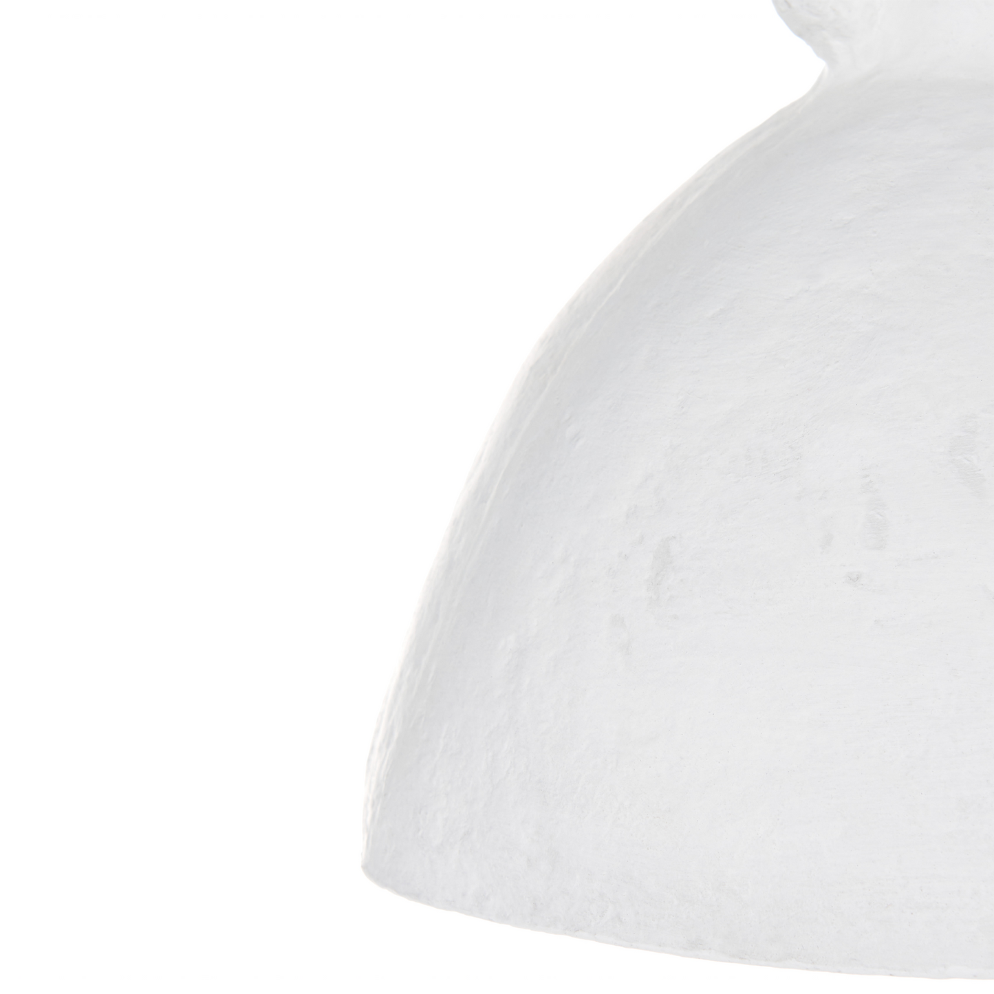 Pendant Lamp White Paper Mache Handmade Shade Organic