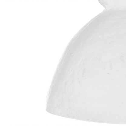 Pendant Lamp White Paper Mache Handmade Shade Organic