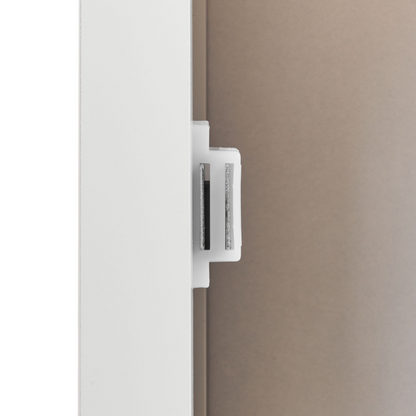 CasaLux White MDF Tall Bathroom Cabinet 30 X 160 Cm With Shelves And Perforated Door