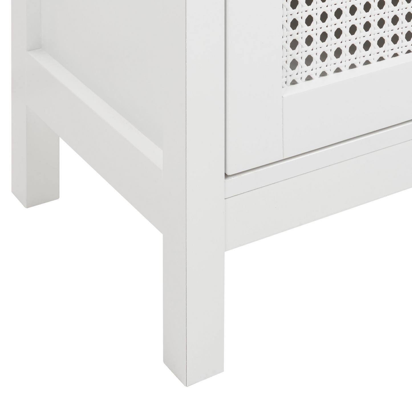 CasaLux White MDF Tall Bathroom Cabinet 30 X 160 Cm With Shelves And Perforated Door