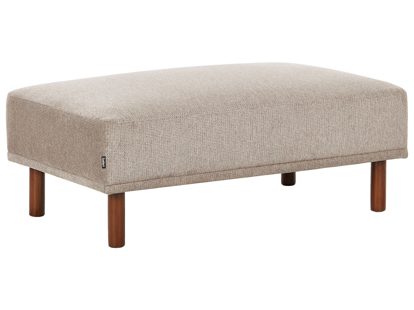 Taupe Fabric Ottoman Water Repellent Footstool With Legs