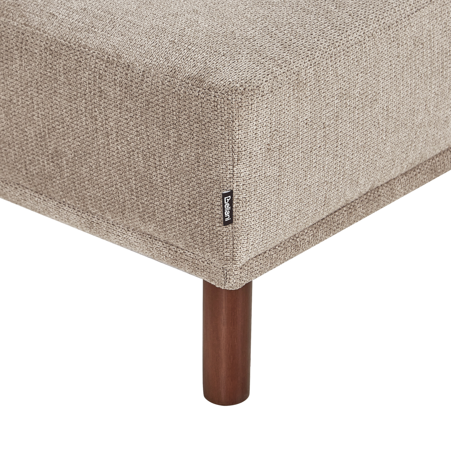 Taupe Fabric Ottoman Water Repellent Footstool With Legs