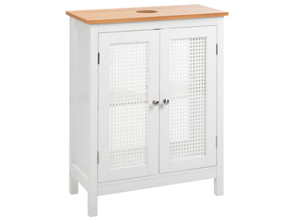 Aurora Washbasin Cabinet White MDF 60 x 75 cm Perforated Doors