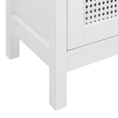 Aurora Washbasin Cabinet White MDF 60 x 75 cm Perforated Doors