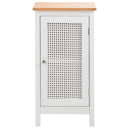 NovaCasa White MDF Bathroom Cabinet 30x75cm Shelves Perforated Doors