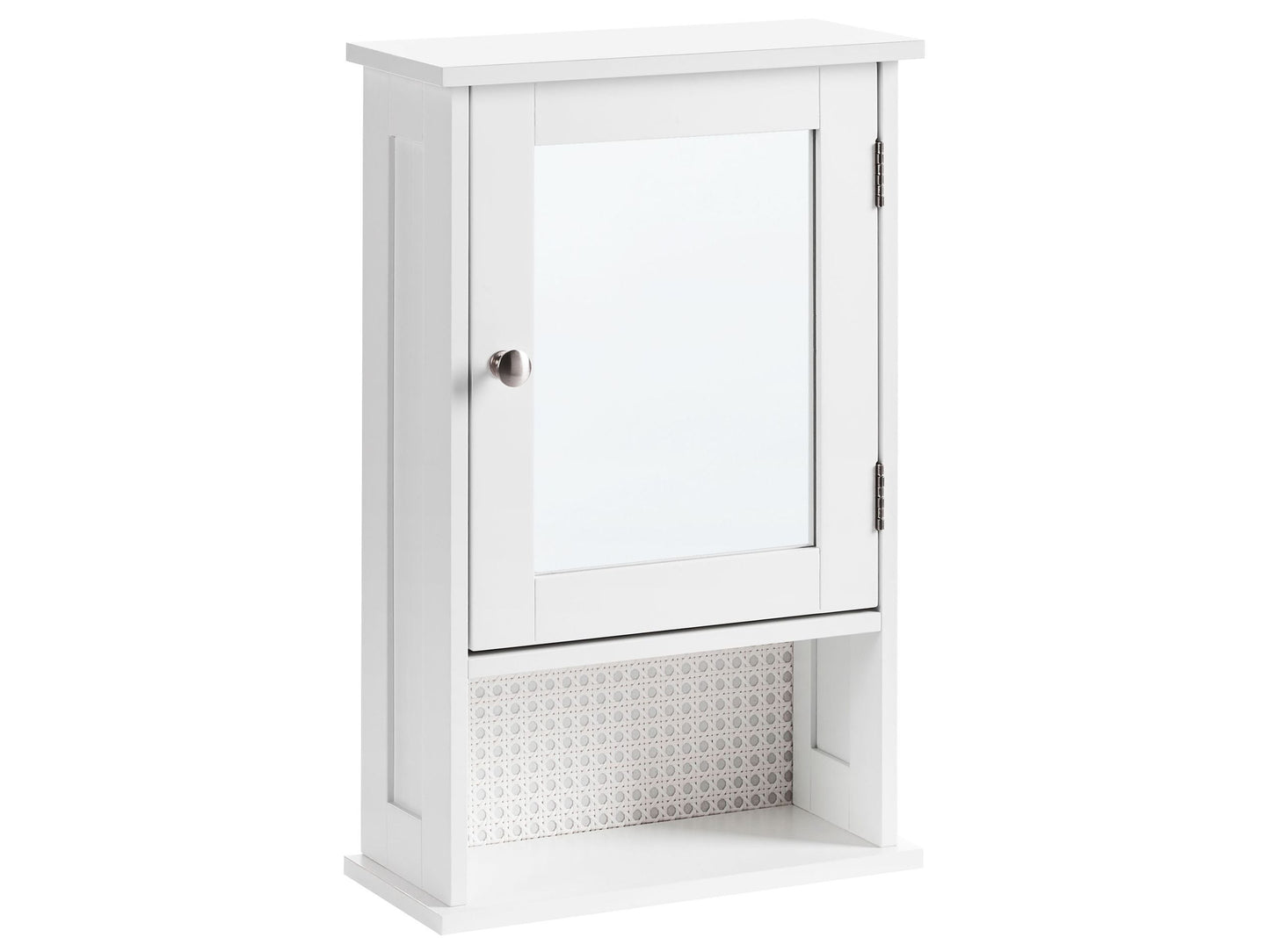 NovaLux Three Shelf Mirror Cabinet White MDF 34 x 53 CM