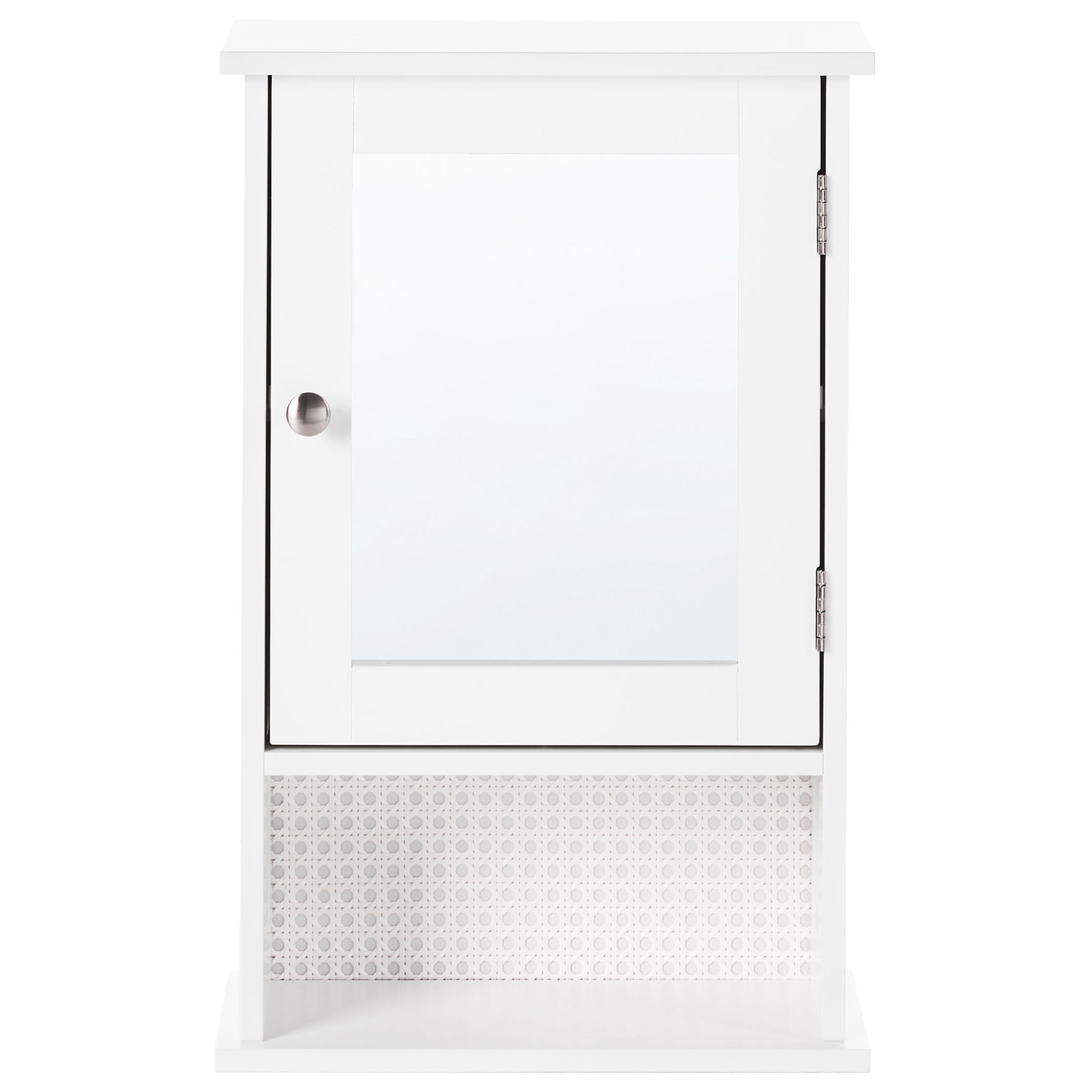 NovaLux Three Shelf Mirror Cabinet White MDF 34 x 53 CM