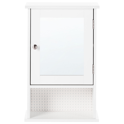 NovaLux Three Shelf Mirror Cabinet White MDF 34 x 53 CM