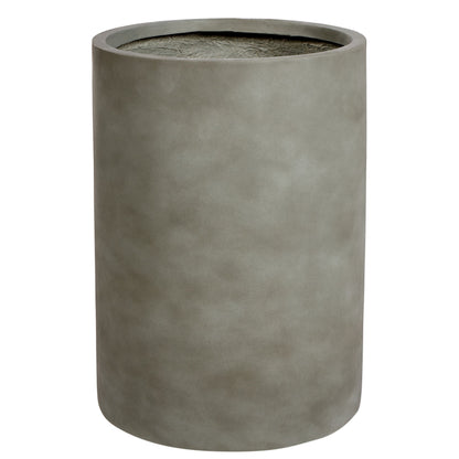 Plant Pot Grey Round Concrete Effect 36 x 36 x 51cm Indoor Outdoor Weather Resistant