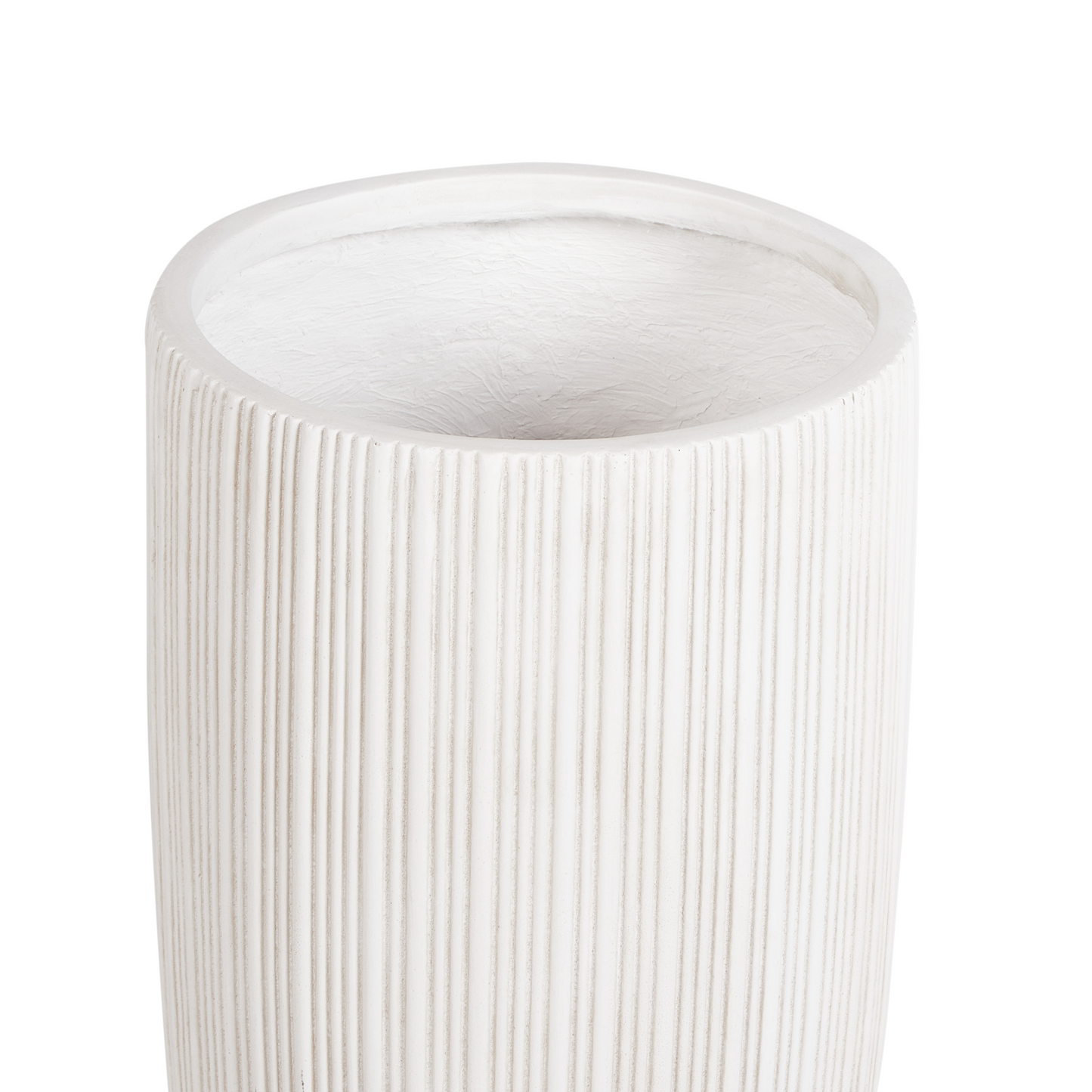 Beige Pinstripe Plant Pot 35 x 35 x 70cm Weatherproof Indoor Outdoor