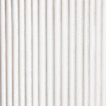 Elevated Plant Pot Beige 35 x 35 x 57cm Round Tall Planter Pinstriped Indoor Outdoor Weather Resistant