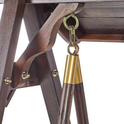 Garden Swing Canopy 2-Seater Spruce Wood Frame