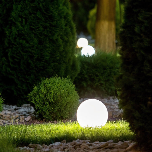 Outdoor LED Ball Lamp 26cm IP67 Waterproof With Remote