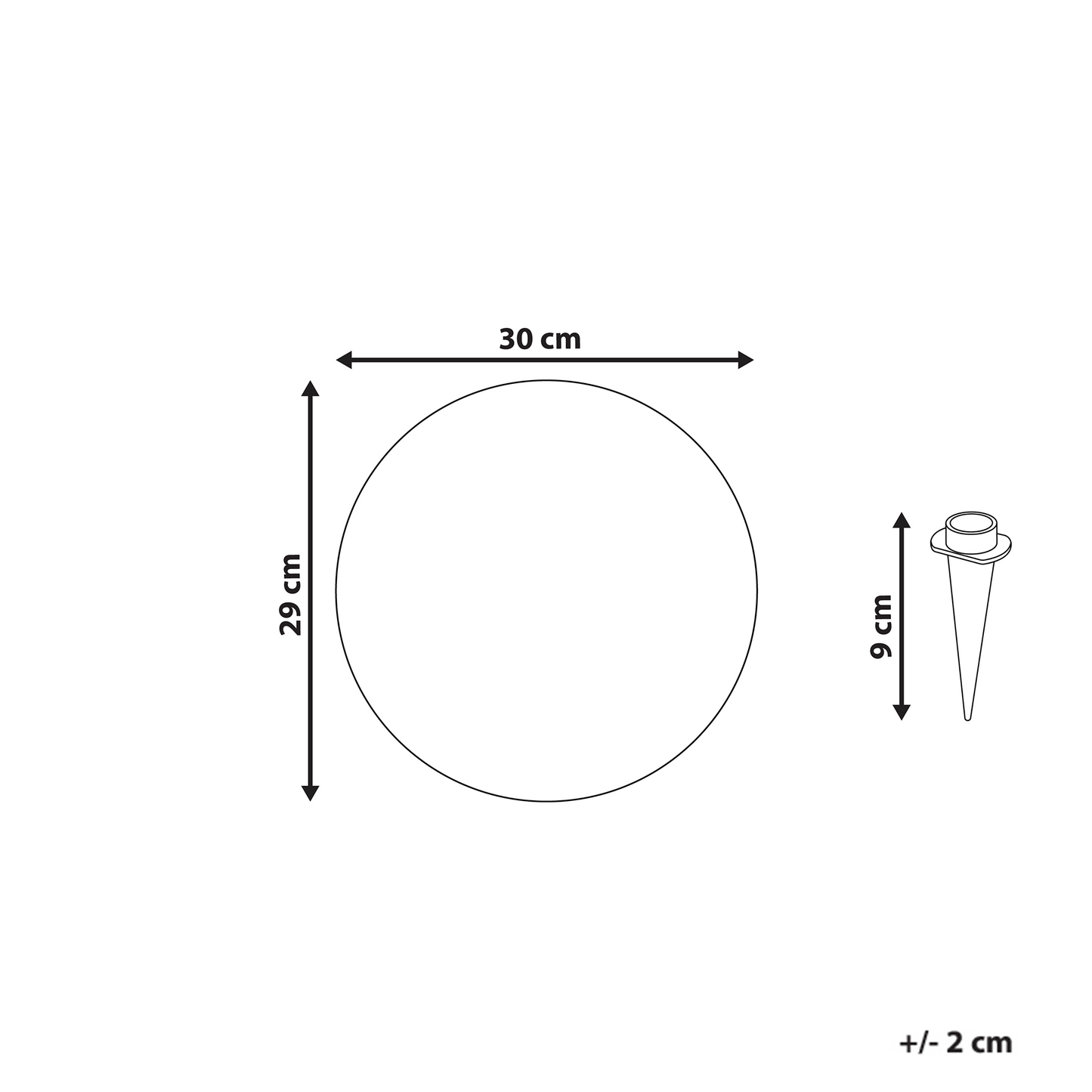 Outdoor LED Ball Lamp 26cm IP67 Waterproof With Remote