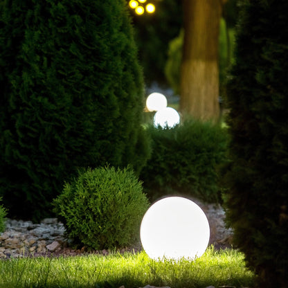 Outdoor LED Ball Lamp White 38cm IP67 Waterproof Remote