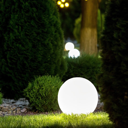 LED Ball Lamp 42cm White IP67 Waterproof With Remote