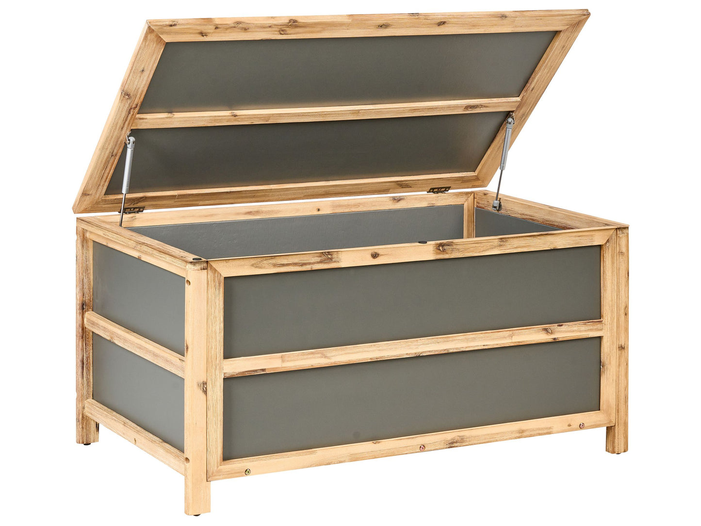 Grey Concrete Acacia Wood Outdoor Storage Box 330L