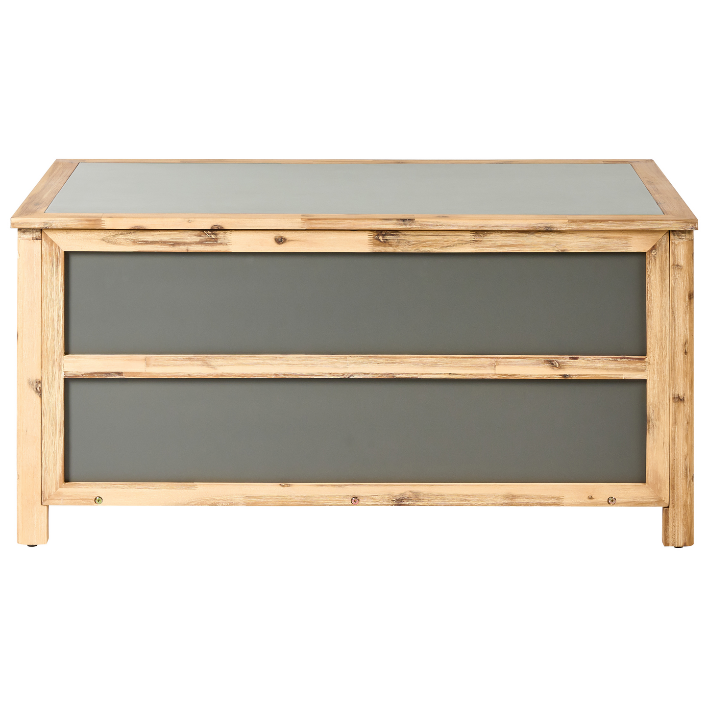 Grey Concrete Acacia Wood Outdoor Storage Box 330L