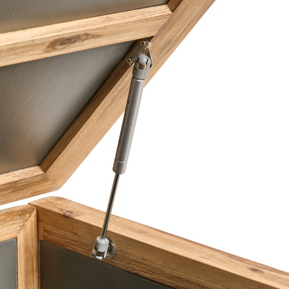 Grey Concrete Acacia Wood Outdoor Storage Box 330L