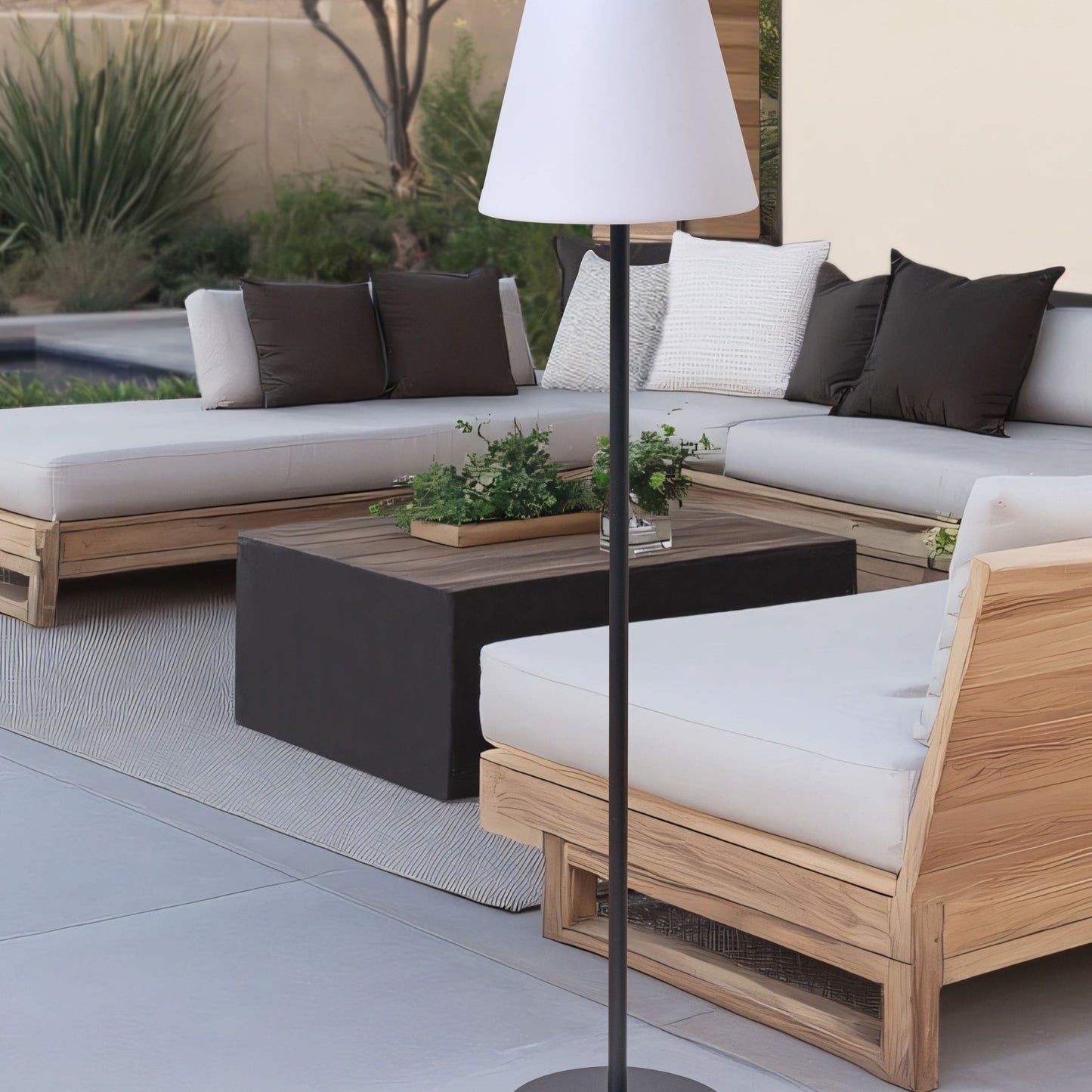 Outdoor LED Solar Floor Lamp IP54 Waterproof With Remote