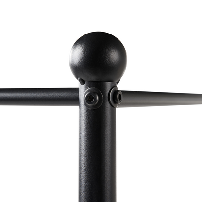 Canopy Bed Frame Black Metal 90 x 200 EU Single Retro