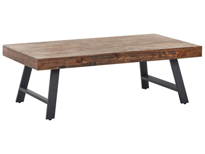 Aurora Dining Table 130x70 Dark Pinewood MDF Black Legs
