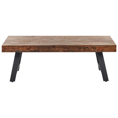 Aurora Dining Table 130x70 Dark Pinewood MDF Black Legs