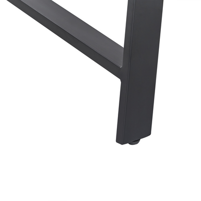 Aurora Dining Table 130x70 Dark Pinewood MDF Black Legs