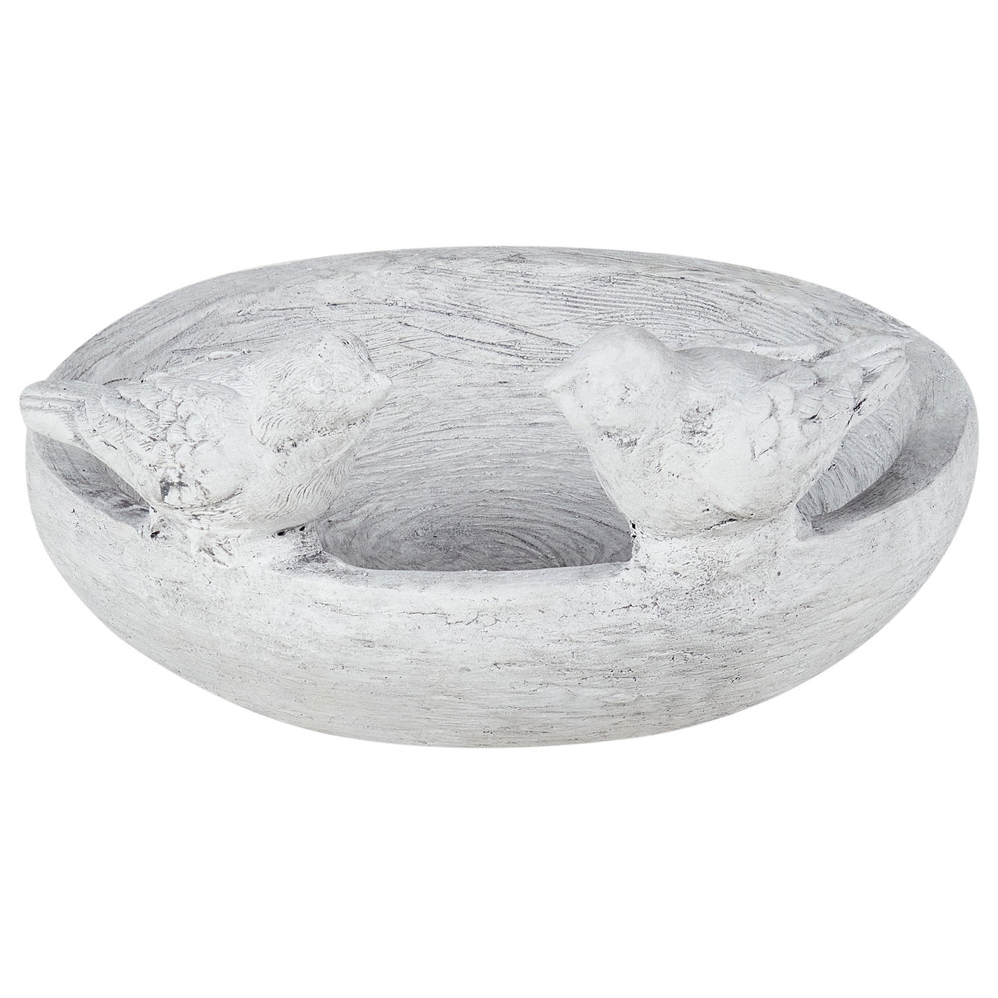 Bird Bath Grey Water Feeder For Birds Outdoor Decorative Accent
