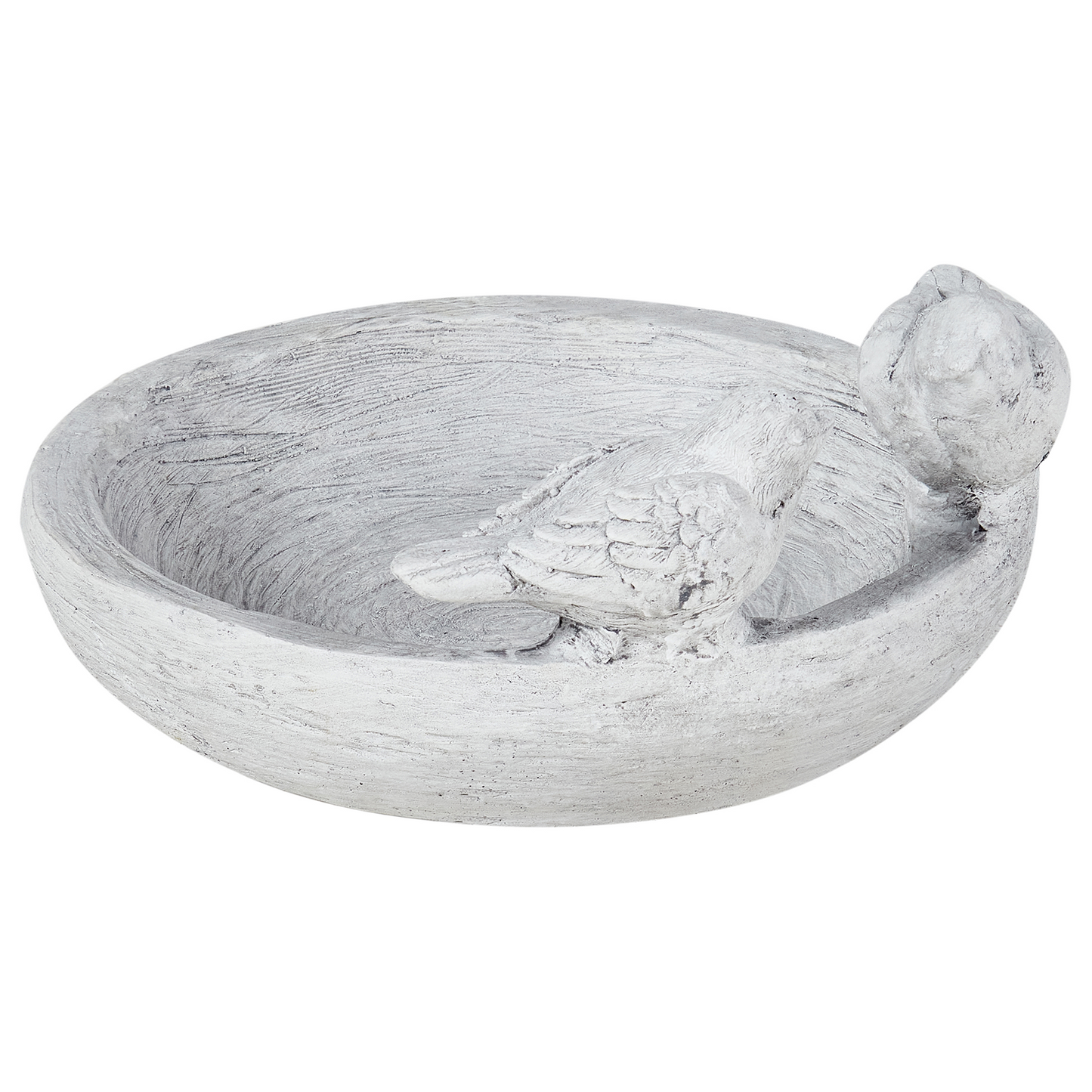 Bird Bath Grey Water Feeder For Birds Outdoor Decorative Accent