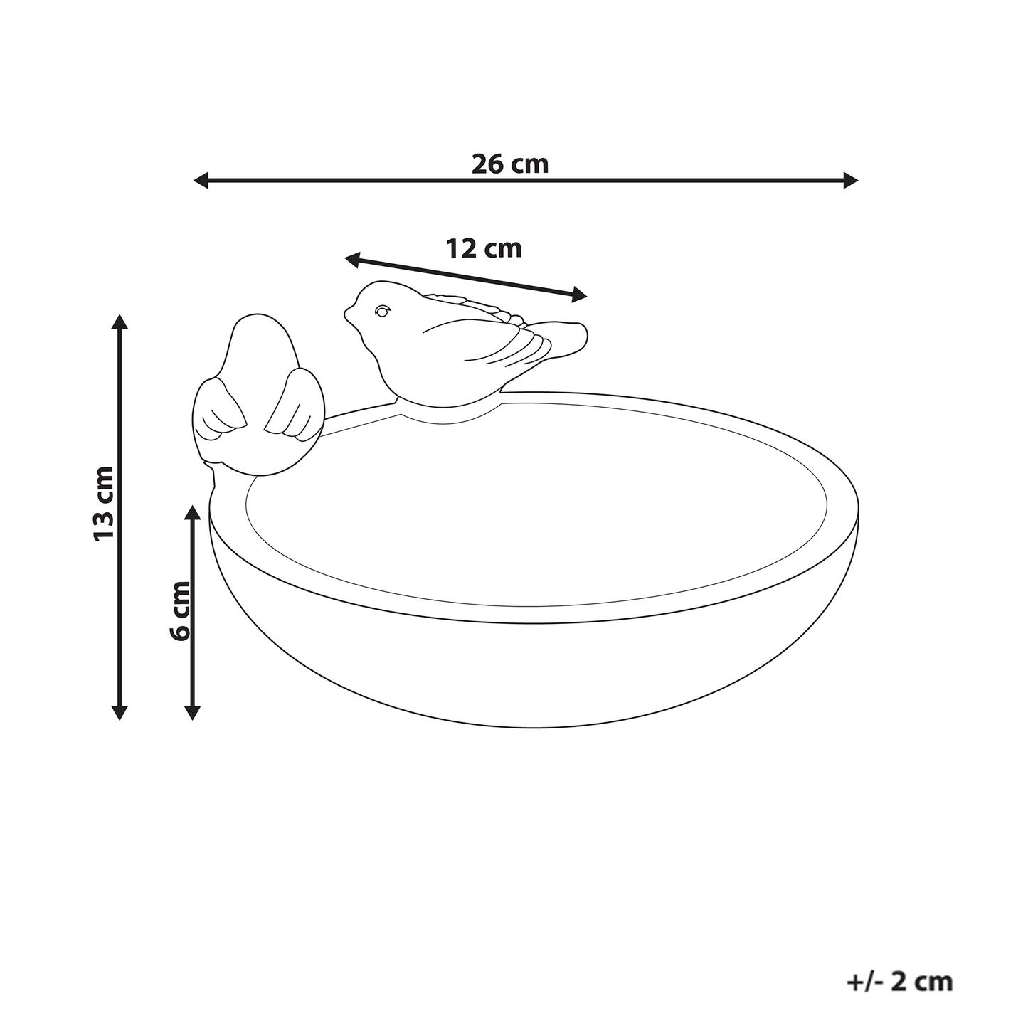 Bird Bath Grey Water Feeder For Birds Outdoor Decorative Accent