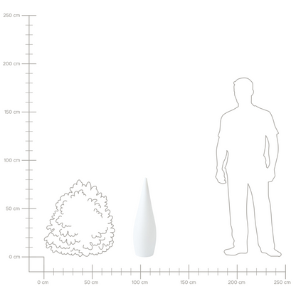 White Outdoor LED Floor Lamp IP54 Waterproof With Remote
