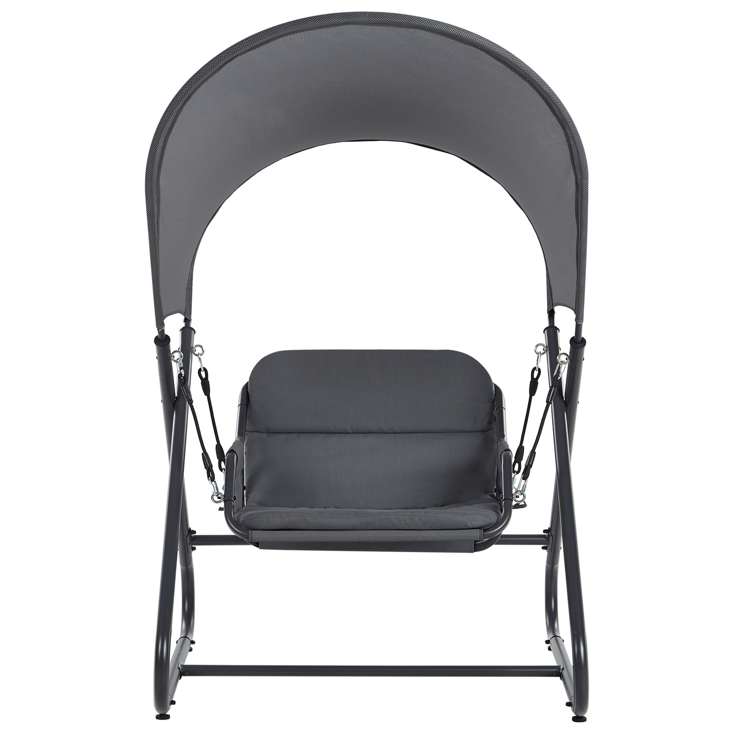 Patio Swing Dark Grey Steel Frame Water Repellent