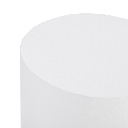 Set Of 2 Round Coffee Tables White Tops Small And Medium