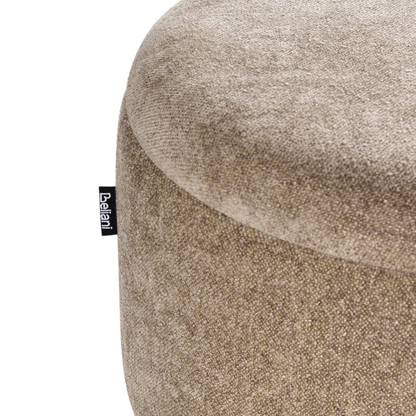 Storage Bench Light Brown Chenille With Pine Wood Legs