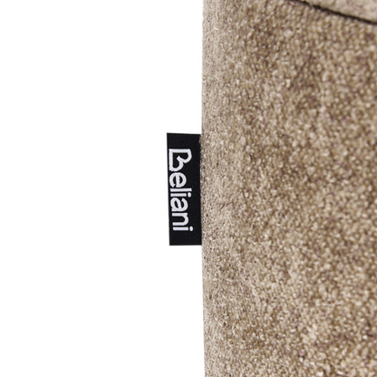 Storage Bench Light Brown Chenille With Pine Wood Legs