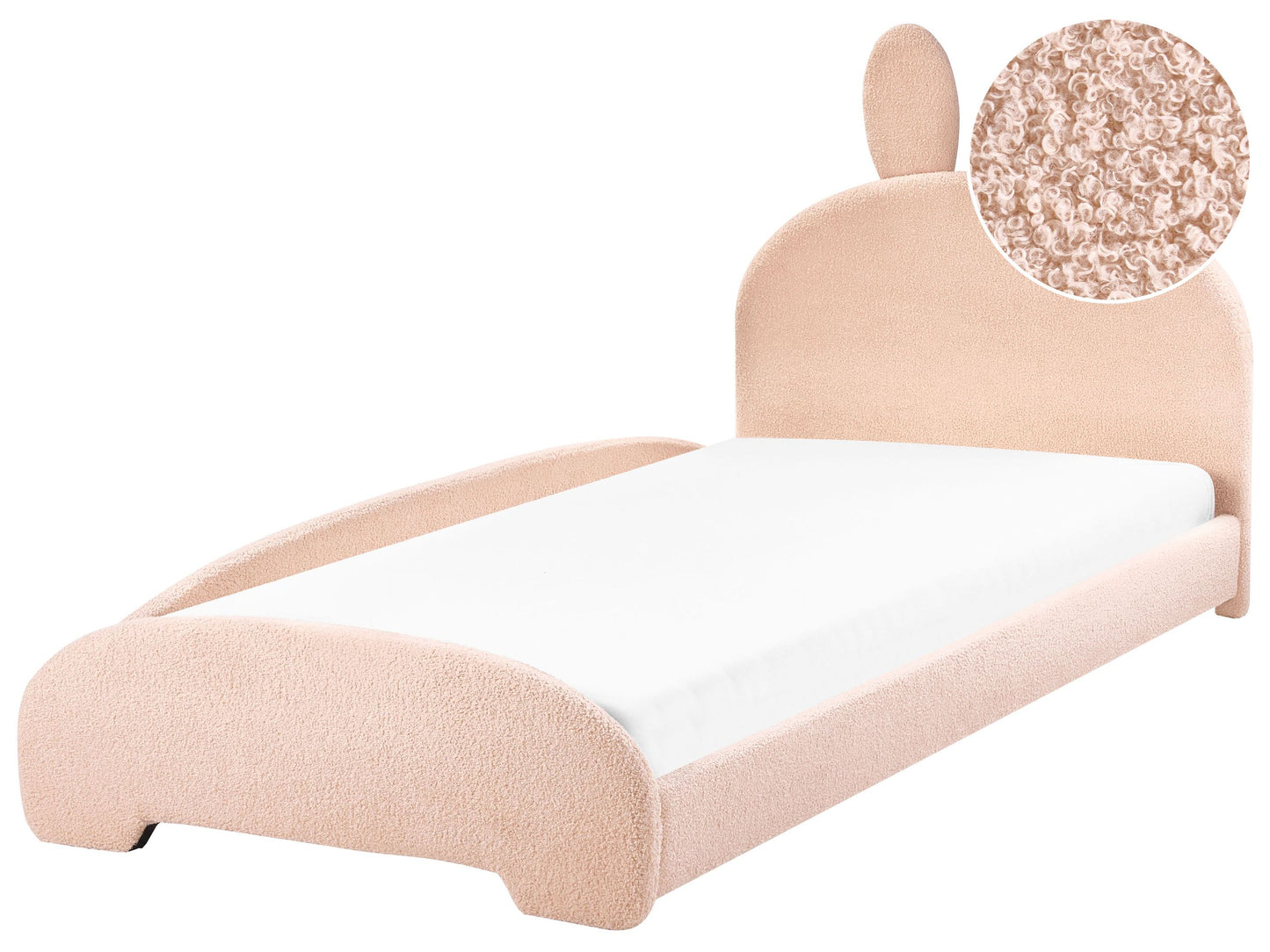 Bunny Boucl? Bed Beige 3ft EU Single Headboard