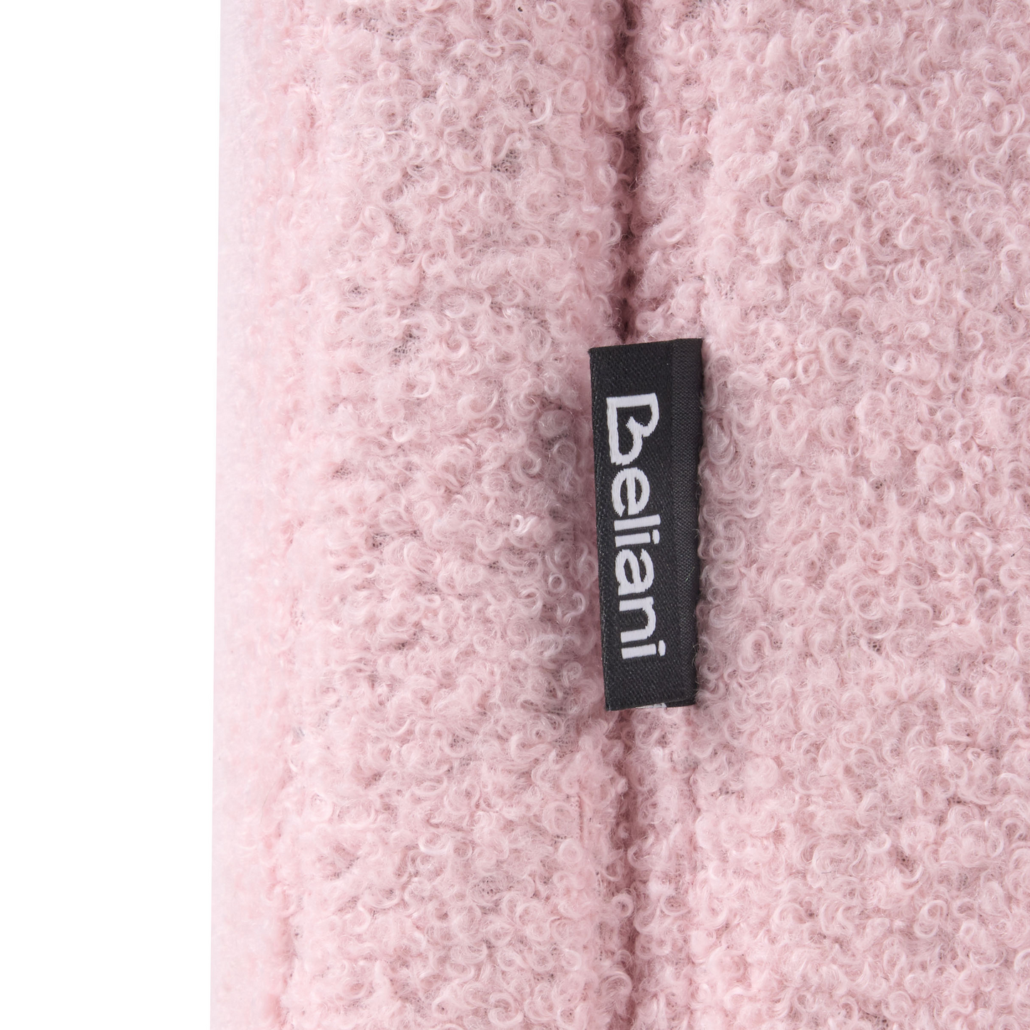 Pink Boucle Upholstered Bed Frame With Curved Headboard 3ft EU Single For Kids Room