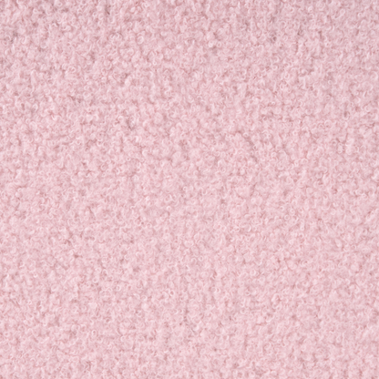 Pink Boucle Upholstered Bed Frame With Curved Headboard 3ft EU Single For Kids Room