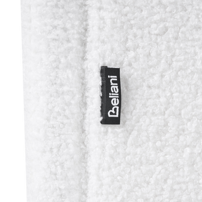 Off White Boucle Upholstered Bed Frame With Headrest 3ft EU Single Size For Kids Room Modern
