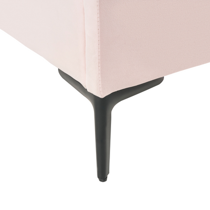 Pink Velvet Upholstered Bed Frame With LED Headboard 3ft EU Single Bed