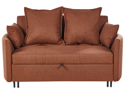 2 Seater Sofa Bed Golden Brown With Sleeping Function