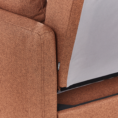 2 Seater Sofa Bed Golden Brown With Sleeping Function
