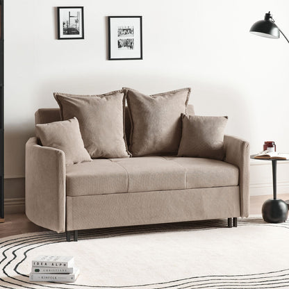 2 Seater Sofa Bed Taupe Sleeping Function