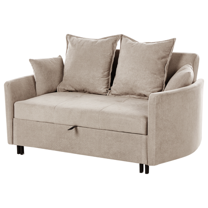 2 Seater Sofa Bed Taupe Sleeping Function